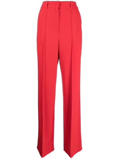 Goen J Straight-leg Tailored Trousers In Red