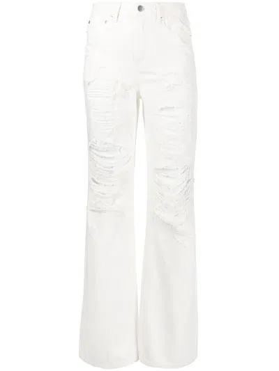 Goen J Wide Leg Denim Jeans In White