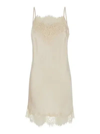 Gold Hawk Chantal Bias Short Dress In White