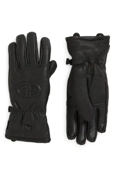 Goldbergh Freeze Waterproof Leather Gloves In Black