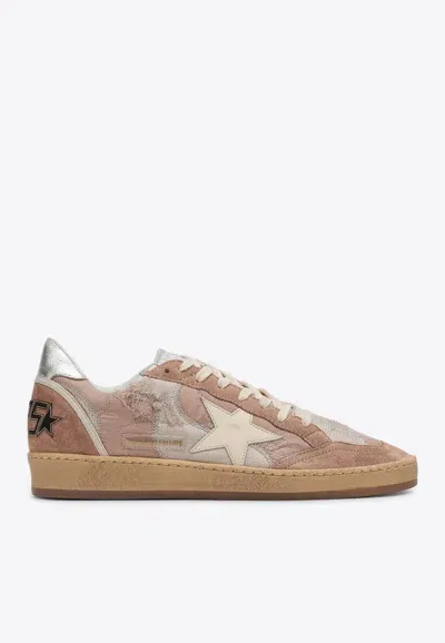 Golden Goose Db Ball Star Suede Low-top Sneakers In Pink