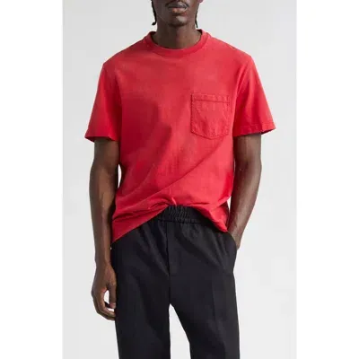 Golden Goose Journey Distressed Cotton Graphic T-shirt In Red