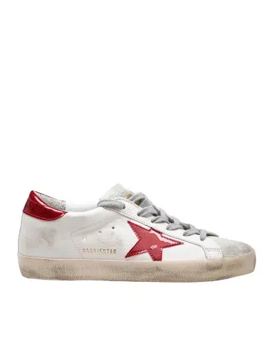 Golden Goose Leather And Suede Sneakers In White