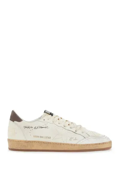 Golden Goose Leather Ball Star Sneakers In In White