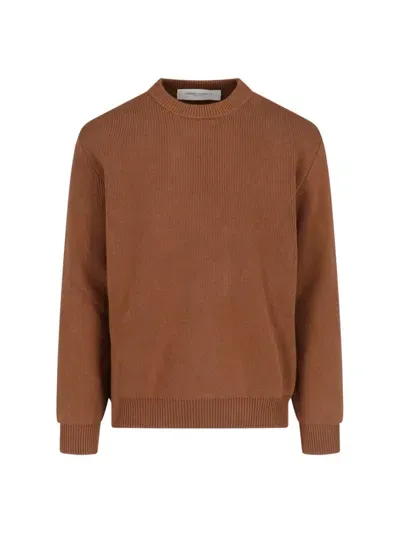 Golden Goose Logo Embroidery Sweater In Brown