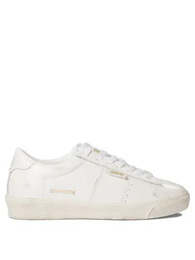 Golden Goose Match Star Low-top Sneakers In White