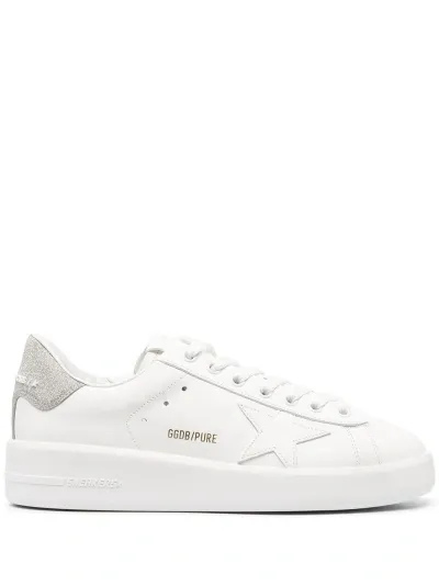 Golden Goose Purestar Leather Sneakers In White