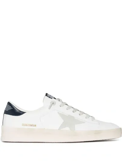 Golden Goose Stardan Leather Sneakers In White