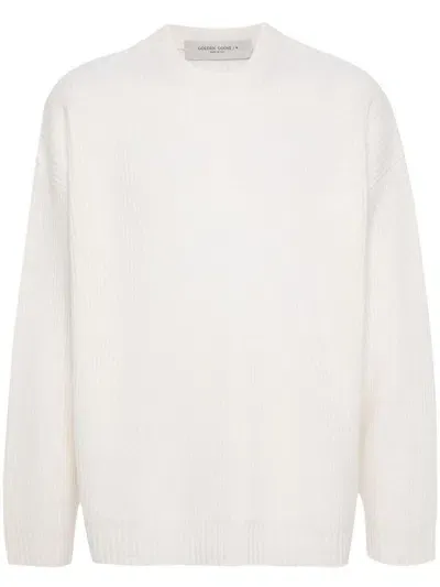 Golden Goose Ribbed Sweater In White