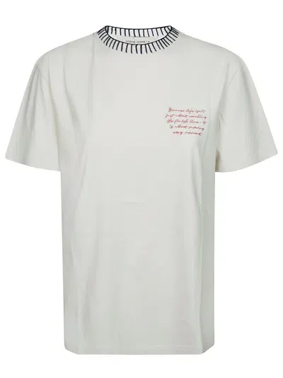 Golden Goose T-shirt Regular Stampa In White