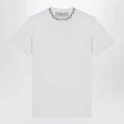 Golden Goose Deluxe Brand Embellished Crewneck T In White