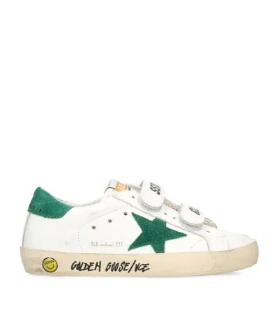 Golden Goose Kids' Velcro-strap Old School Sneakers In Green