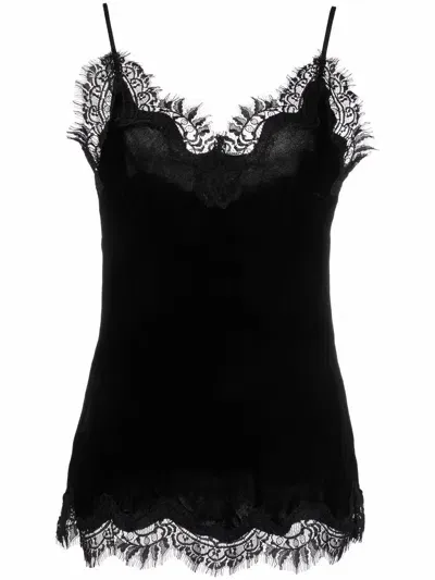 Goldhawk Velvet Top In Black