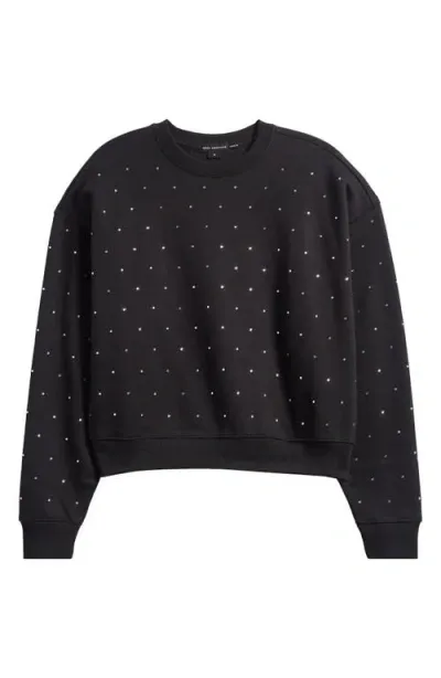 Good American Crystal Embellished Sweatshirt In Black001