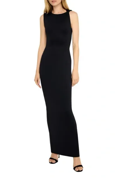 Good American Scuba Knit Maxi Dress In Black001