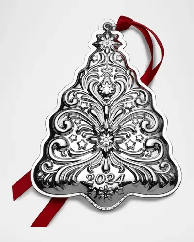 Gorham 2024 Sterling Silver Christmas Tree Ornament, 8th Edition In Metallic