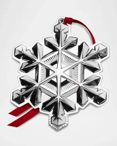 Gorham 2024 Sterling Silver Snowflake Christmas Ornament, 55th Edition In Metallic