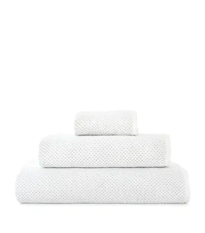 Graccioza Cotton-linen Waffle Bath Towel In White