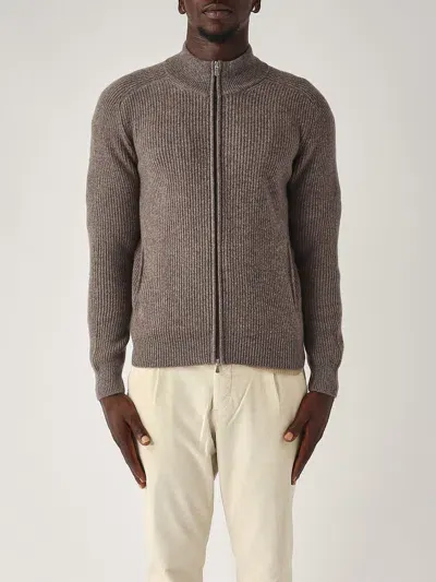 Gran Sasso Cardigan Full Zip Cachemire Cardigan In Gray