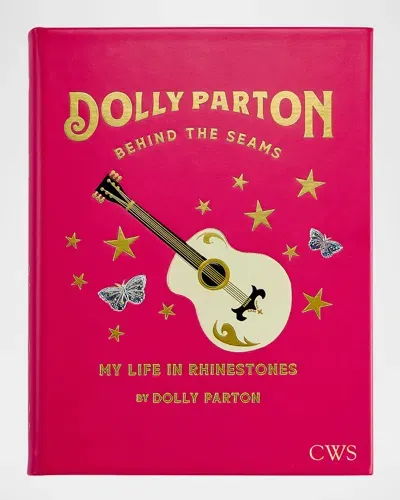 Graphic Image Behind The Seams: My Life In Rhinestones Leather-bound Book By Dolly Parton, Personalized In Pink