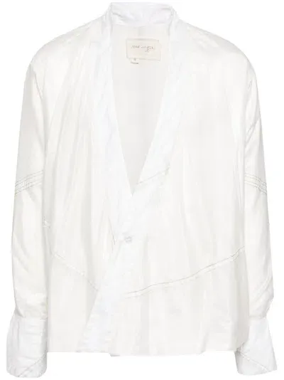 Greg Lauren Parachute Winged Jacket In White