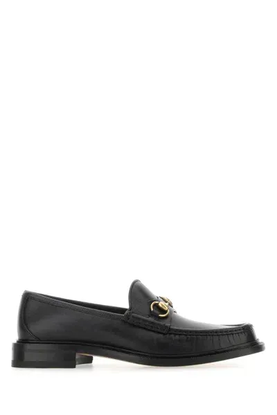 Gucci Black Leather Loafers