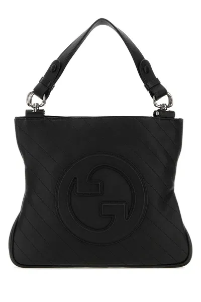 Gucci Black Leather Small  Blondie Shopping Bag