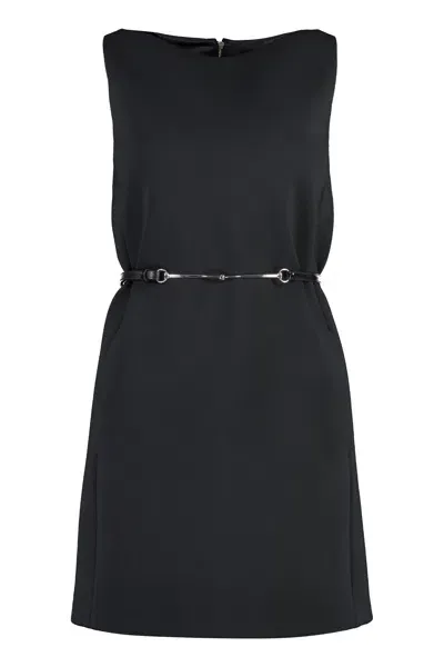 Gucci Wool-blend Dress In Black