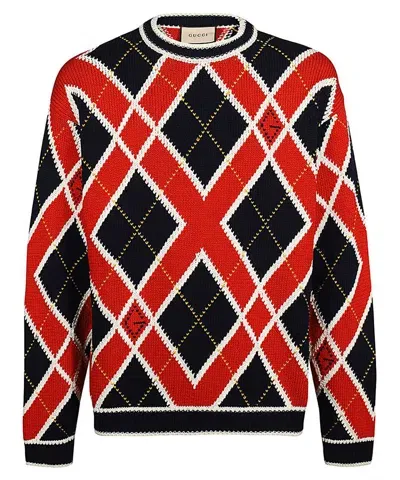 Gucci Cotton Crew-neck Sweater In Red