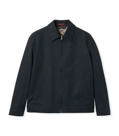 Gucci Cotton Twill Jacket In Black