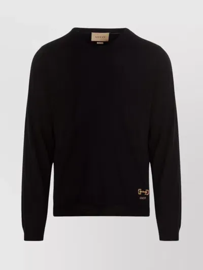 Gucci Wool Horsebit Sweater In Black