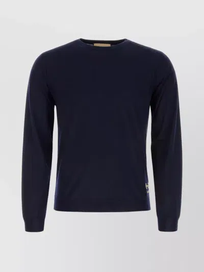 Gucci Crew-neck Wool Sweater In Blue