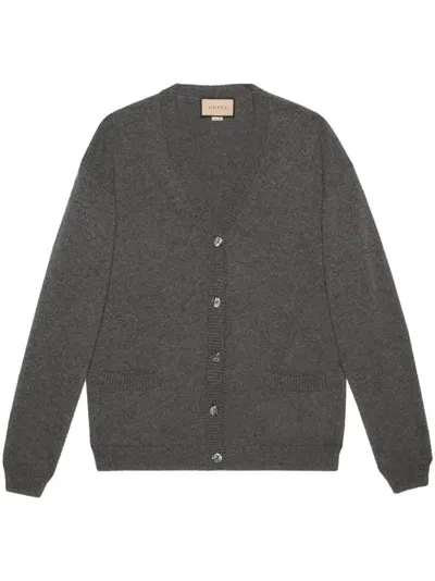 Gucci Cruise Cashmere Cardigan In Gray