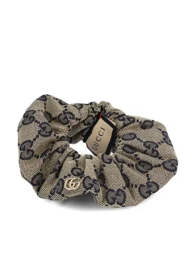 Gucci Double G Logo Plaque Scrunchy In Multi