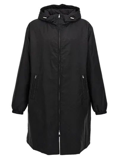 Gucci Gg Long Down Jacket In Black