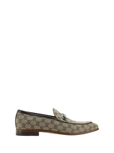 Gucci Loafers In Beige-ebony/n.cocoa