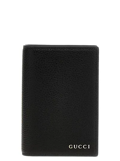 Gucci Logo Passport Holder In Black