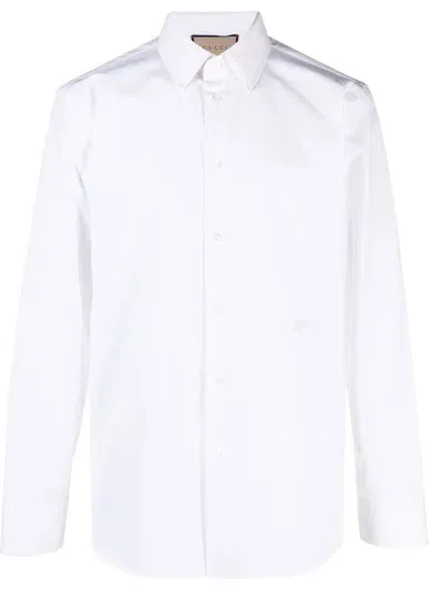 Gucci Long Sleeved Shirt In White