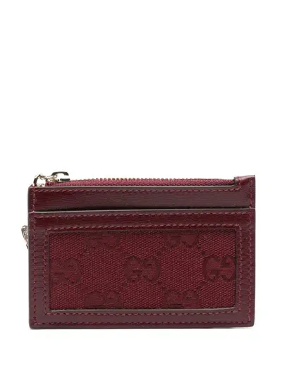 Gucci Luce Card Case In Burgundy