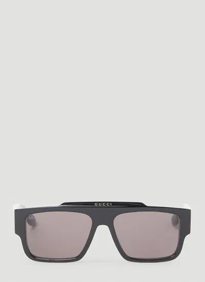 Gucci Men Square Frame Sunglasses In Black