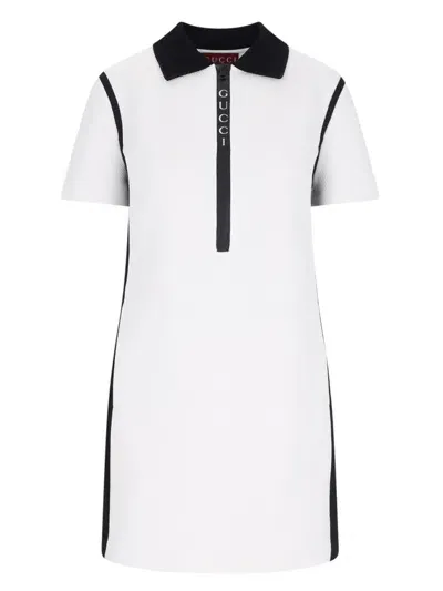 Gucci Mini Polo Dress In White