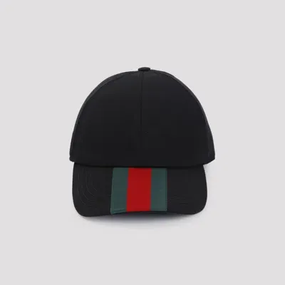 Gucci New Winter Web Hat In Black