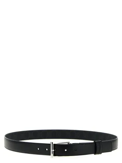 Gucci Rectangular Buckle Reversible Belt In Black