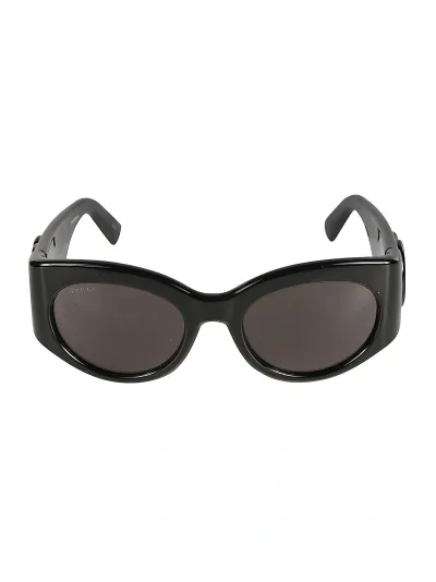 Gucci Round Sunglasses In Black