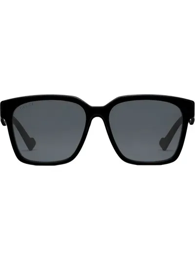 Gucci Eckige Sonnenbrille In Black