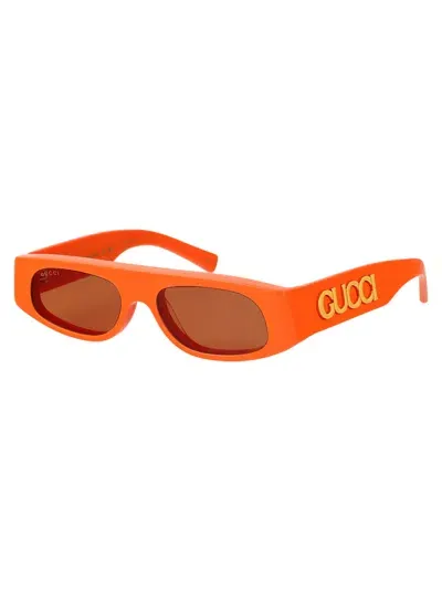 Gucci Squared Sunglasses Gg1771 S 007 In Orange