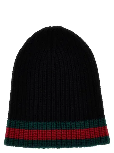 Gucci Web Beanie In Black