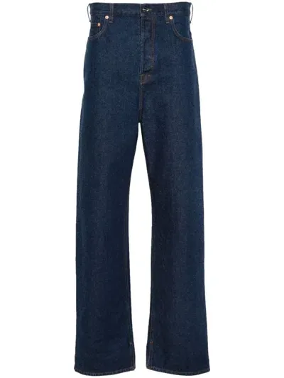 Gucci Wide-leg Denim Cotton Jeans In Blue