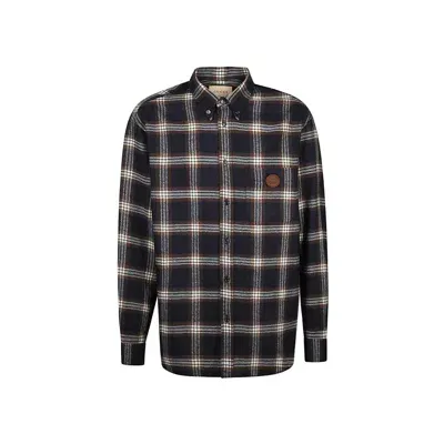 Gucci Wool Shirt In Brown