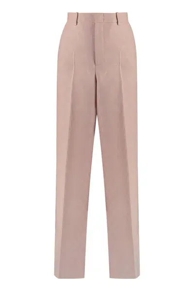 Gucci Wool Trousers In Pink